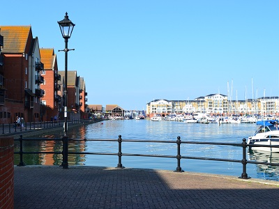 View over the harbour at Sovereign Harbour