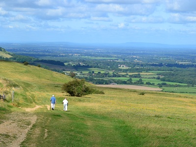 South Downs Way at Ditchling Beacon at South Downs Way