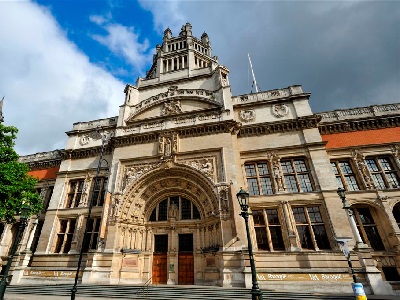 Victoria and Albert Museum entrance. at Victoria and Albert Museum