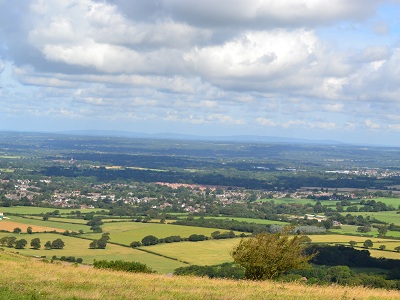 Ditchling Beacon - View north west from the beacon. at Ditchling Beacon